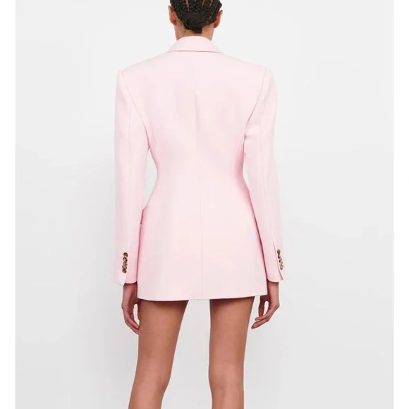 Wardrobe NYC Pink Double-Breasted Blazer - Picture 3 of 8